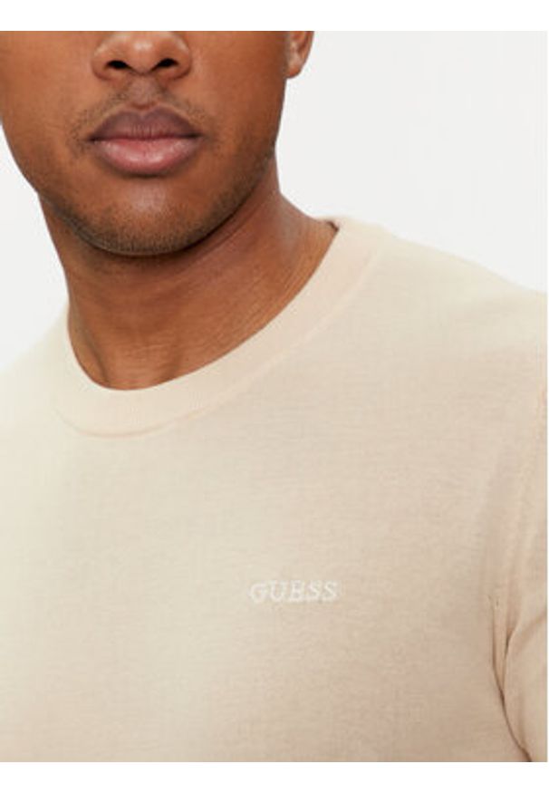 Guess Sweter M4GR05 Z3DN1 Écru Regular Fit. Materiał: bawełna