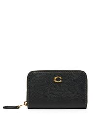 Coach Mały Portfel Damski CR551 Czarny. Kolor: czarny. Materiał: skóra