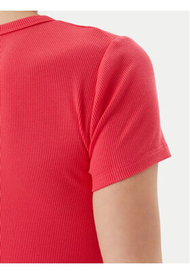 DKNY T-Shirt P51H8APJ Koralowy Regular Fit. Kolor: pomarańczowy. Materiał: wiskoza