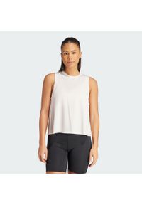 Adidas - Koszulka Studio Tank. Kolor: fioletowy, wielokolorowy, szary. Materiał: materiał