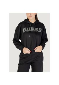 Guess Active - Bluza Kobieta GUESS ACTIVE PRIMULA RHINESTONES HOODIE SWE. Kolor: czarny. Materiał: bawełna #1