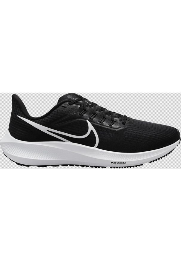 Buty do biegania męskie Nike Air Zoom Pegasus 39. Zapięcie: sznurówki. Kolor: czarny. Materiał: guma, materiał, tkanina, syntetyk. Szerokość cholewki: normalna. Model: Nike Zoom. Sport: bieganie