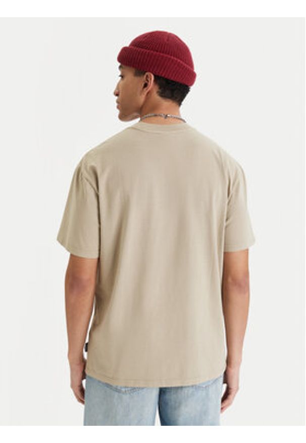 Quiksilver T-Shirt Oxni EQYKT04413 Beżowy Comfort Fit. Kolor: beżowy. Materiał: bawełna