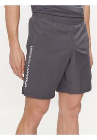 Under Armour Szorty sportowe Ua Woven Wdmk Shorts 1383356-025 Szary Loose Fit. Kolor: szary. Materiał: syntetyk. Styl: sportowy