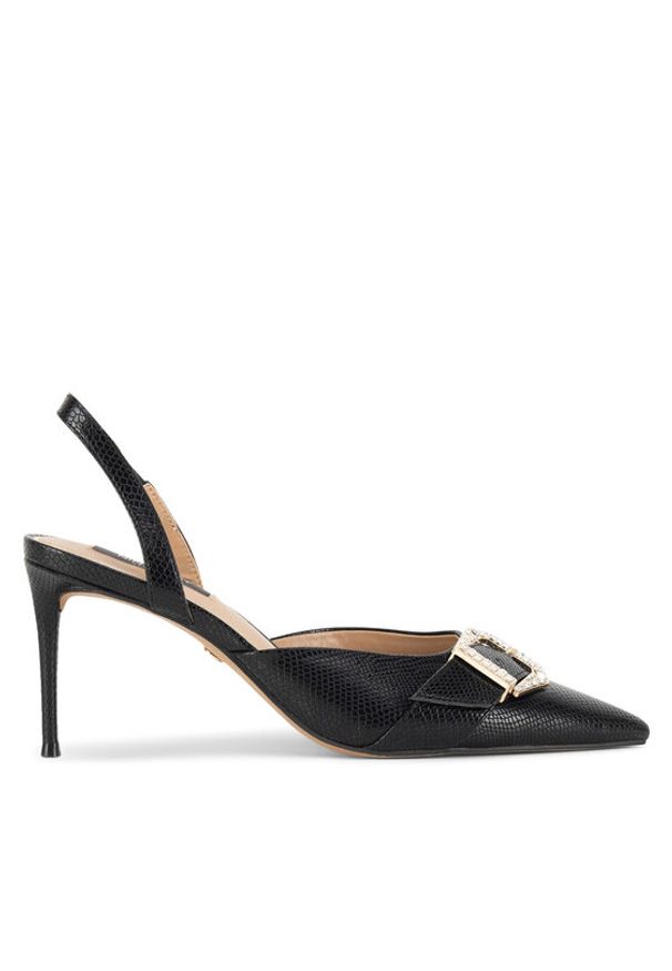 Nine West Sandały SJ1489-6 Czarny. Kolor: czarny. Materiał: materiał