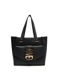 Love Moschino - LOVE MOSCHINO Torebka JC4225PP0MKC0000 Czarny. Kolor: czarny. Materiał: skórzane