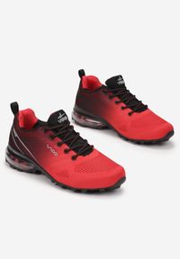 Born2be - Czerwono-Czarne Buty Sportowe Thespophia. Wysokość cholewki: przed kostkę. Nosek buta: okrągły. Zapięcie: sznurówki. Kolor: czerwony. Materiał: materiał. Szerokość cholewki: normalna. Obcas: na płaskiej podeszwie #3