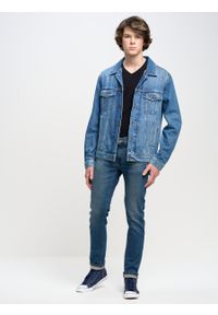 Big-Star - Spodnie jeans męskie bardzo dopasowane Nader 495. Stan: obniżony. Kolor: niebieski. Styl: klasyczny, elegancki, sportowy #4