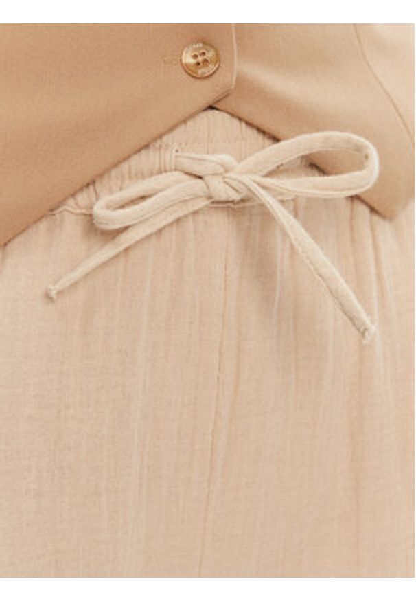 only - ONLY Spodnie dzianinowe Thyra 15296375 Beżowy Comfort Fit. Kolor: beżowy. Materiał: bawełna