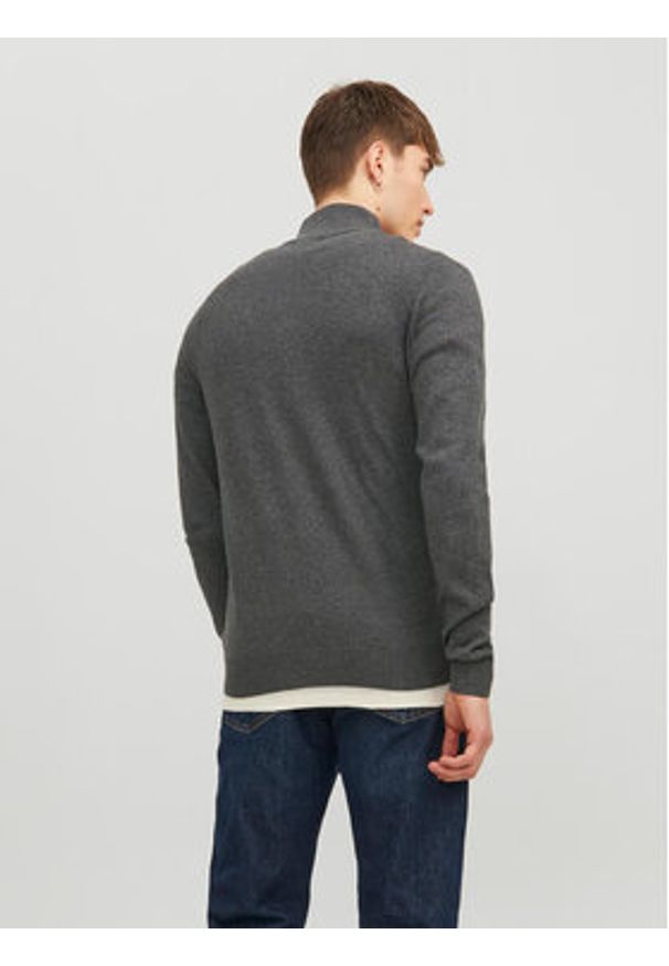 Jack & Jones - Jack&Jones Sweter 12223949 Szary Regular Fit. Kolor: szary. Materiał: bawełna