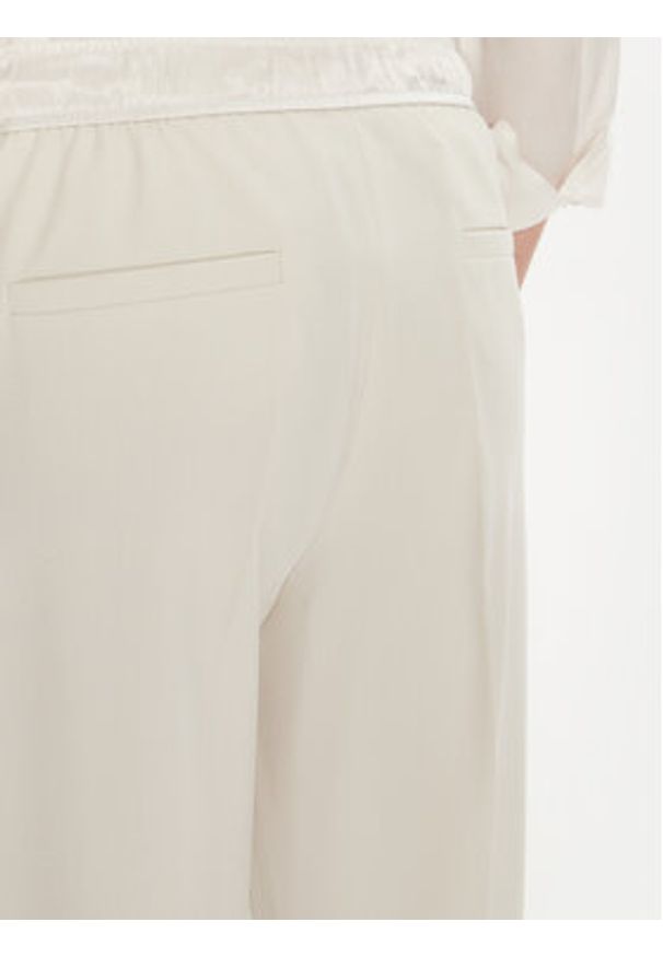 Marella Spodnie materiałowe Cammino 2423136045 Écru Regular Fit. Materiał: syntetyk