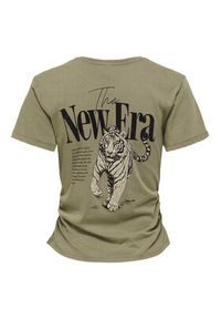 only - ONLY T-Shirt Lucy 15346760 Brązowy Regular Fit. Kolor: brązowy. Materiał: bawełna #3