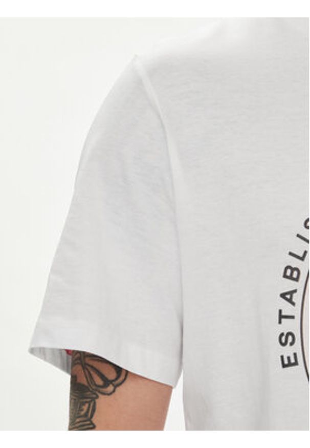 Jack & Jones T-Shirt Loof 12248624 Biały Standard Fit. Kolor: biały. Materiał: bawełna