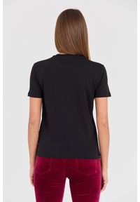 Just Cavalli - JUST CAVALLI Czarny damski t-shirt R Tiger Round Flock, Rozmiar XS. Kolor: czarny #6