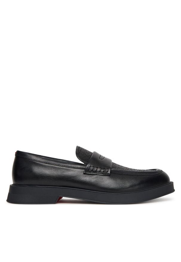 Hugo - HUGO Loafersy Lenner 50548486 Czarny. Kolor: czarny. Materiał: skóra