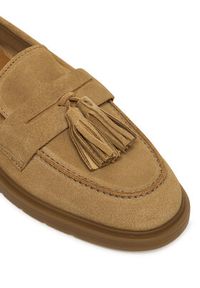 TOMMY HILFIGER - Tommy Hilfiger Mokasyny Light Suede Tassel Loafer FW0FW09285 Brązowy. Kolor: brązowy. Materiał: zamsz, skóra #6