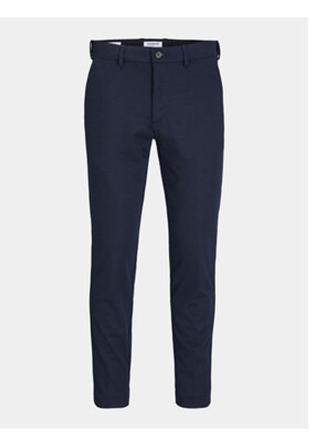 Jack & Jones Chinosy Marco 12237523 Granatowy Slim Fit. Kolor: niebieski. Materiał: syntetyk