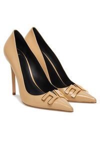 Elisabetta Franchi Szpilki SA14B61E2 Beżowy. Kolor: beżowy. Materiał: skóra, lakier. Obcas: na szpilce #3