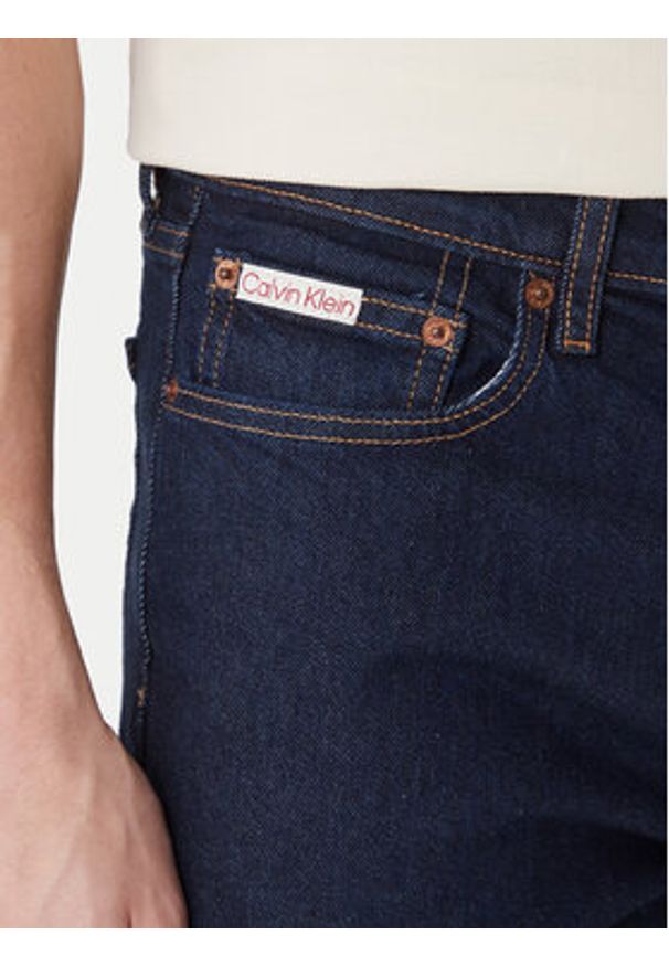 Calvin Klein Jeans Jeansy LV04RF757G Granatowy Slim Fit. Kolor: niebieski