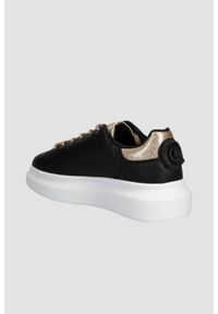 Just Cavalli - JUST CAVALLI Czarne skórzane sneakersy FONDO URSA DIS. 1, Rozmiar 37. Kolor: czarny. Materiał: skóra #4
