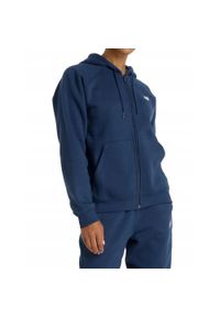 New Balance - BLUZA damska NEW BALANCE WJ43525NNY sportowa z kapturem zamek. Typ kołnierza: kaptur. Kolor: niebieski. Sport: bieganie #1