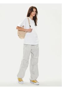 Converse Spodnie materiałowe W Parachute Pant 10026399-A02 Biały Loose Fit. Kolor: biały. Materiał: bawełna #5