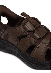 skechers - Skechers Sandały Slip-Ins Relaxed Fit: Revolted - Vartan 205182/CHOC Brązowy. Kolor: brązowy. Materiał: skóra #3