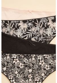 Etam Brazyliany (4-Pack) kolor czarny z bawełny. Kolor: czarny. Materiał: bawełna #5