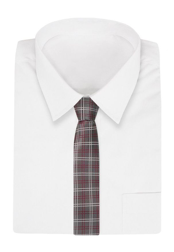 Krawat Angelo di Monti elegancki, w kratkę