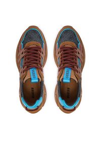 Guess Sneakersy FMFUNO FAL12 Brązowy. Kolor: brązowy. Materiał: skóra #4