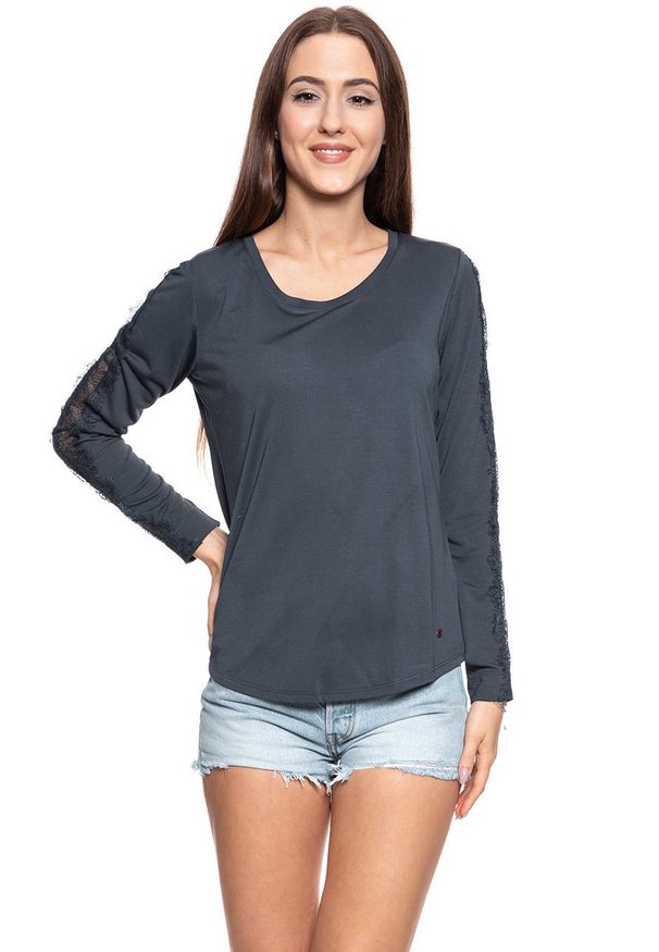 Mustang - DAMSKI LONGSLEEVE MUSTANG Anna C Lace 1009035 4085. Długość rękawa: długi rękaw. Długość: długie