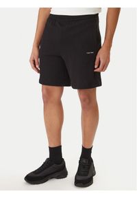 Calvin Klein Szorty sportowe Nano Logo LV04LF244G Czarny Regular Fit. Kolor: czarny. Materiał: bawełna. Styl: sportowy #1