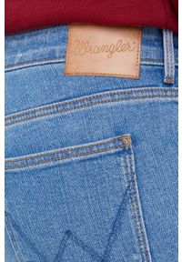 Wrangler jeansy Skinny Vintage Soft damskie medium waist. Kolor: niebieski. Styl: vintage #4