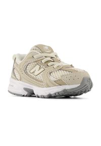 Buty niemowlęce New Balance I530783 – beżowe. Kolor: beżowy. Materiał: guma, zamsz, syntetyk, materiał. Szerokość cholewki: normalna #5