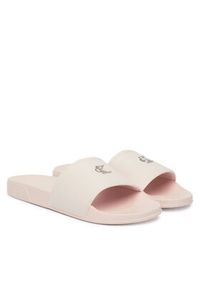 Calvin Klein Klapki Ess Slide Canvas Hdw HW0HW02960 Beżowy. Kolor: beżowy. Materiał: materiał #4