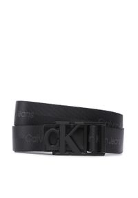 Pasek Męski Calvin Klein Jeans Monogram Logo Webbing Belt 35Mm K50K510475 BDS. Kolor: czarny. Materiał: materiał