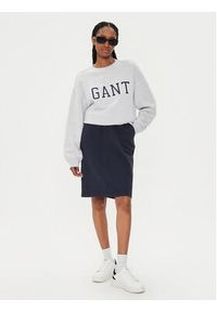 GANT - Gant Bluza Logo 4200840 Szary Relaxed Fit. Kolor: szary. Materiał: bawełna #4