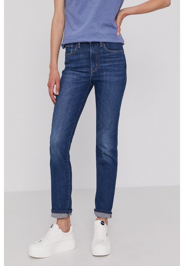 Levi's® - Levi's - Jeansy 724. Okazja: na spotkanie biznesowe. Stan: podwyższony. Kolor: niebieski. Styl: biznesowy