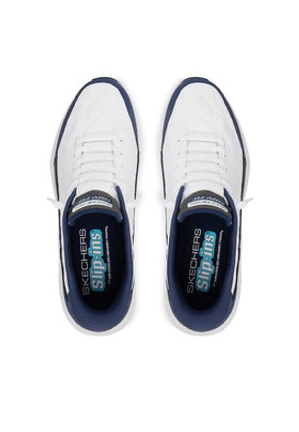 skechers - Skechers Sneakersy Slip-ins Contour Foam - Cozy Fit Golden Hour 232619/WNV Biały. Kolor: biały. Materiał: materiał