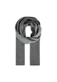 Calvin Klein Szalik Ck Monogram Wool Scarf 30x180 K50K509703 Szary. Kolor: szary. Materiał: materiał