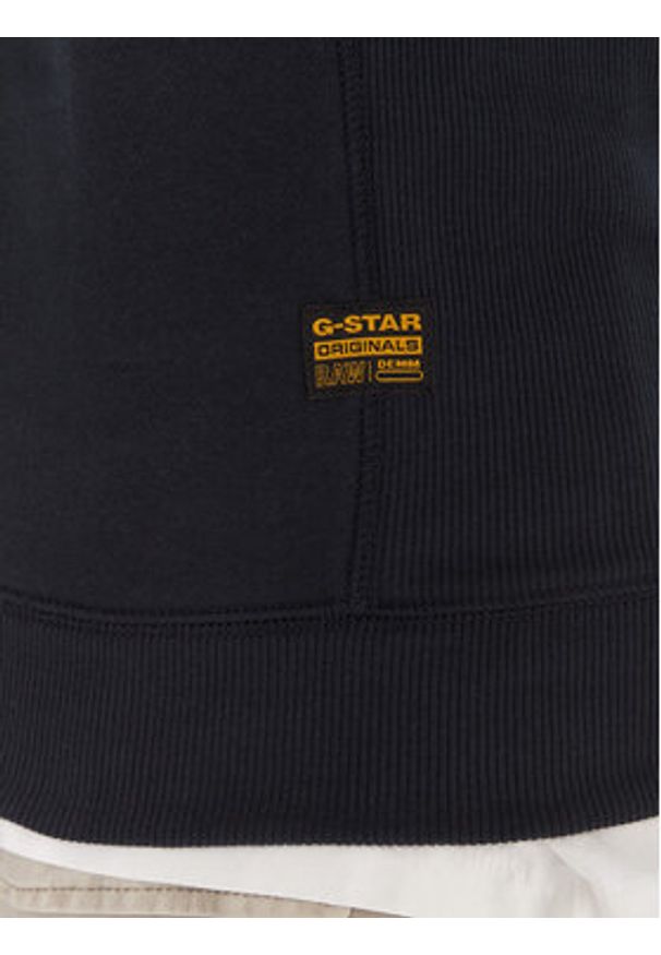 G-Star RAW - G-Star Raw Bluza Premium Core D16121-C235 Granatowy Regular Fit. Kolor: niebieski. Materiał: bawełna