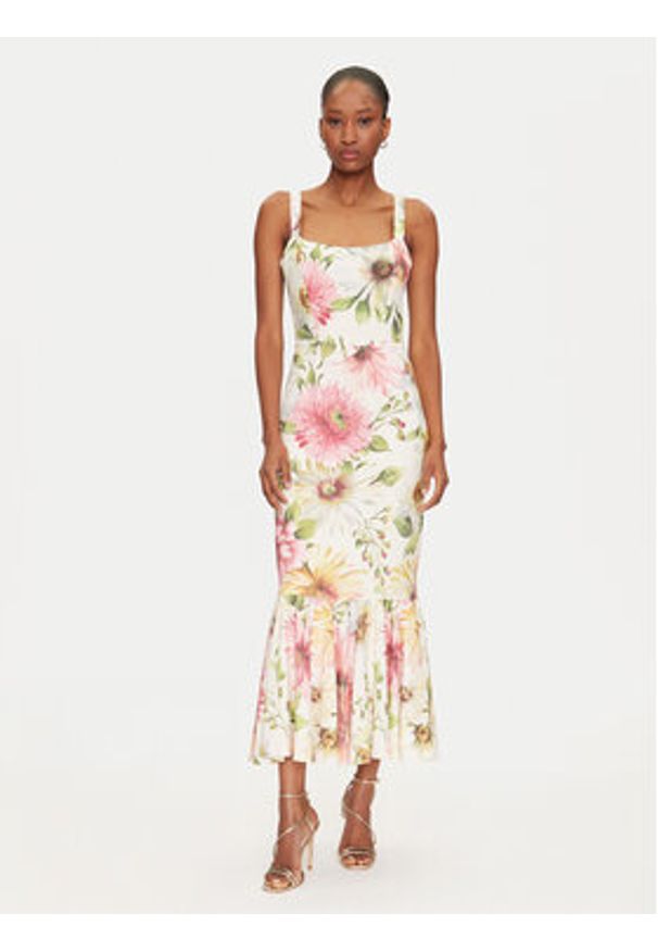 Guess Sukienka koktajlowa W5GK20 WH4S2 Kolorowy Slim Fit. Materiał: wiskoza. Wzór: kolorowy. Styl: wizytowy