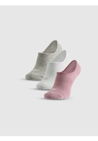 4f - 4F Skarpetki stopki (3-pack) damskie - multikolor 39-42. Kolor: wielokolorowy. Materiał: materiał. Wzór: prążki. Sport: turystyka piesza #1