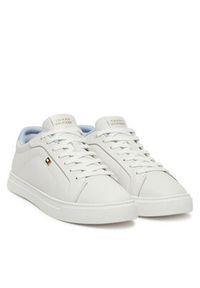 TOMMY HILFIGER - Tommy Hilfiger Sneakersy Sporty Sneaker FW0FW08899 Biały. Kolor: biały. Materiał: skóra #6