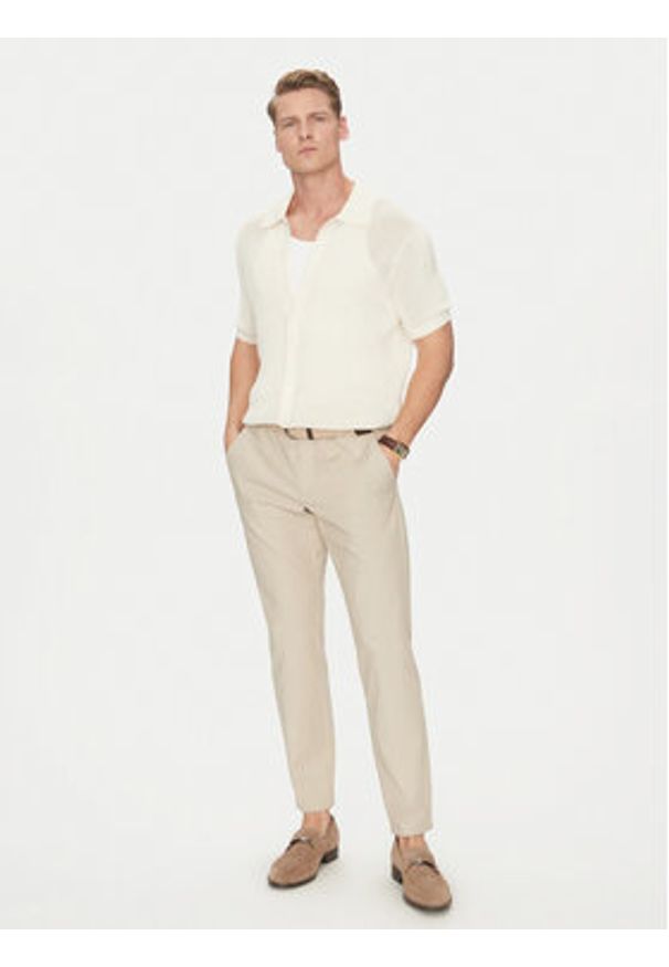 Marciano Guess Sweter 5GHR17 5861Z Beżowy Regular Fit. Kolor: beżowy. Materiał: jedwab, bawełna