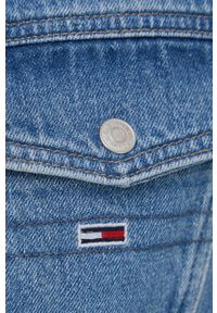 Tommy Jeans kurtka jeansowa BF8032 damska przejściowa oversize. Kolor: niebieski. Materiał: włókno #2