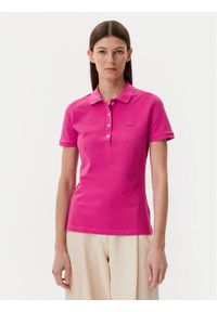 Lacoste Polo PF5462 Różowy Slim Fit. Typ kołnierza: polo. Kolor: różowy. Materiał: bawełna