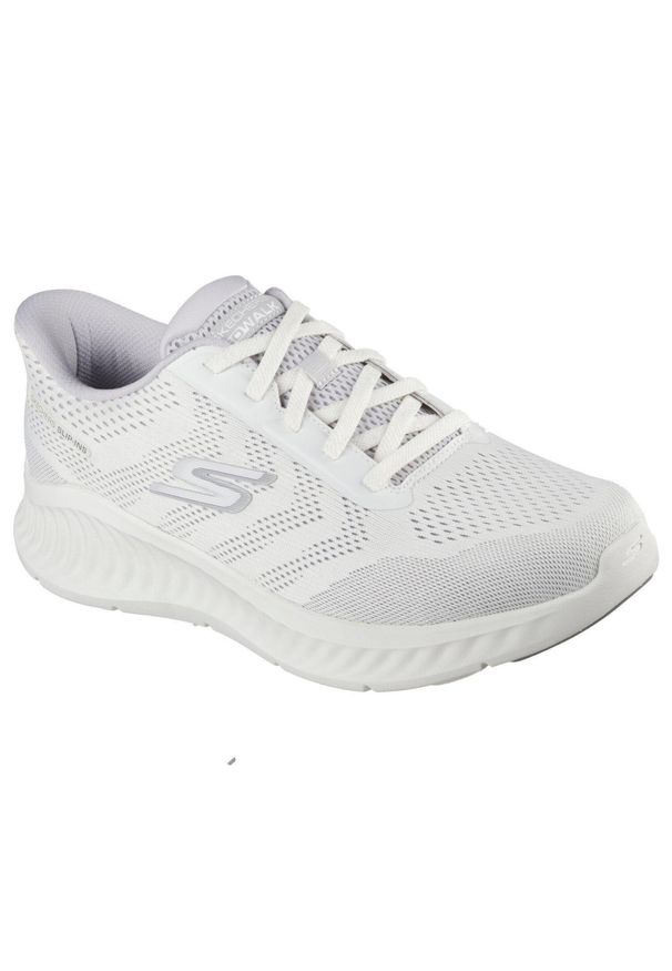 skechers - Męskie GO WALK NOW PAYTON Slip-On Biały / szary. Zapięcie: bez zapięcia. Kolor: biały, szary, wielokolorowy. Materiał: materiał. Sport: turystyka piesza