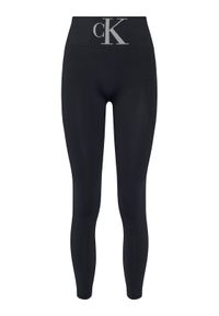 Calvin Klein Legginsy 701233380 Czarny Slim Fit. Kolor: czarny. Materiał: syntetyk
