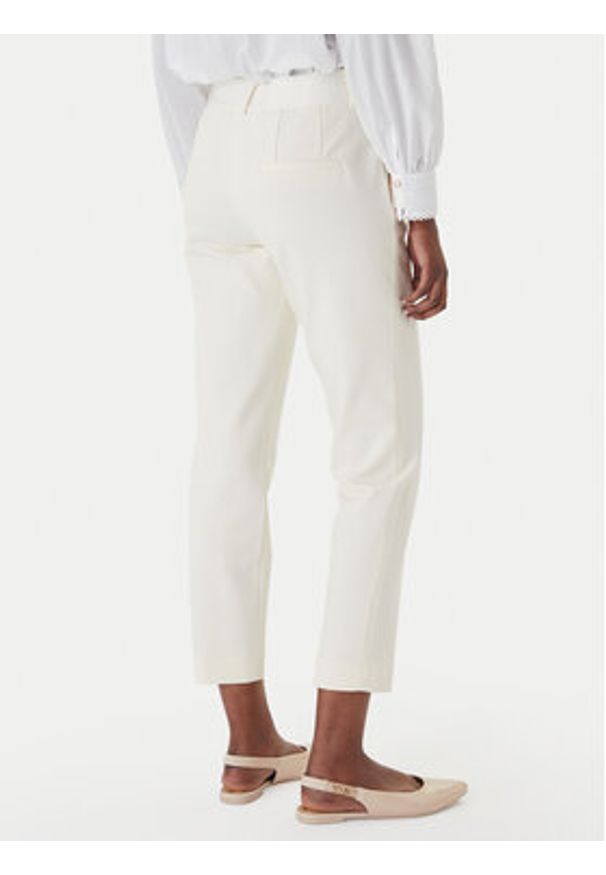 JOOP! Chinosy Petunia 30102026 Écru Slim Fit. Kolor: kremowy. Materiał: wiskoza